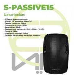 Bafle Pasivo Profesional 15 2 Vias 3500w Pmpo Pro Audio
