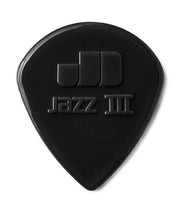 Dunlop Púas Jazz III Nylon 47R3S(24) 1.38mm, Negro con 10 piezas