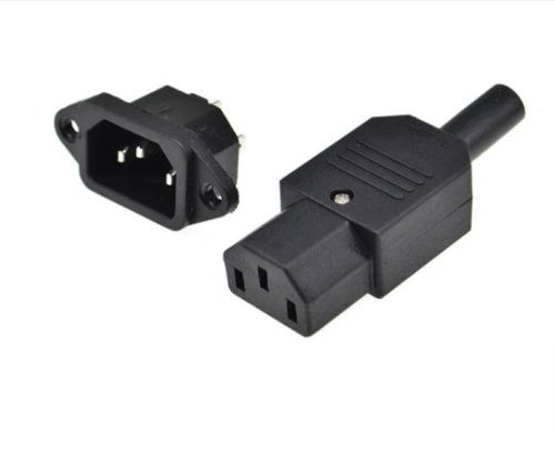 PAQUETE DE 9 UNIDADES – FUENTE DE ALIMENTACIÓN 10A US AC250V 10A 3PIN IEC C13, ADAPTADOR DE ENCHUFE MACHO Y HEMBRA, CONECTOR DE 