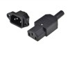 PAQUETE DE 9 UNIDADES – FUENTE DE ALIMENTACIÓN 10A US AC250V 10A 3PIN IEC C13, ADAPTADOR DE ENCHUFE MACHO Y HEMBRA, CONECTOR DE 