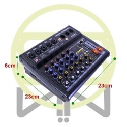 Mezcladora Schalter Promix5.1 Amplificada 5.1 Canales S-POWERMIX5.1