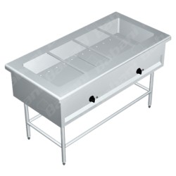 Mesa con Baño María Eléctrico - 0.90 X .70 X 0.90   Acero Inoxidable Tipo 304