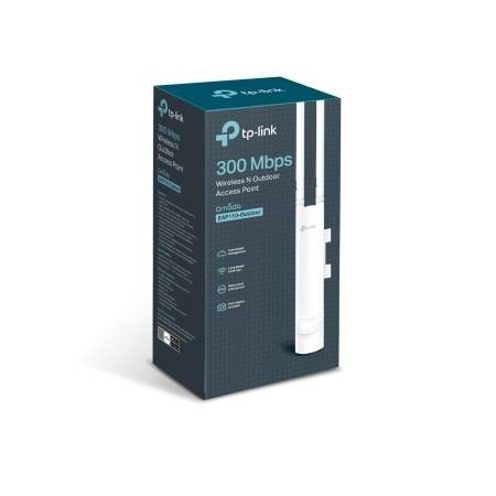 ACCESS POINT TP-LINK EAP110-OUTDOOR, INALÁMBRICO, 300 MBIT/S, 2.4GHZ, 2 ANTENAS DE 3DBI