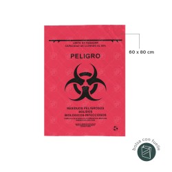 Combo bote de basura tapa vaivén Estra RPBI 53 L + paquete con 100 bolsas RPBI