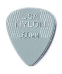 Dunlop Púas Nylon Standard 44B.60(36) .60mm, Gris Claro con 10 piezas