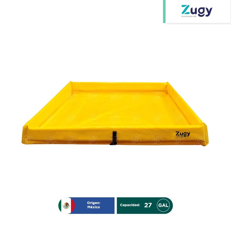 Berma portátil para derrames de 47×47? pulgadas de PVC
