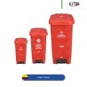 Combo bote de basura c/pedal Estrabins RPBI 10, 22 y 44 L + paquete con 100 bolsas RPBI
