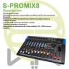 Mezcladora Audio Profesional 8 Canales Dsp Bluetooth Mixer Pasiva