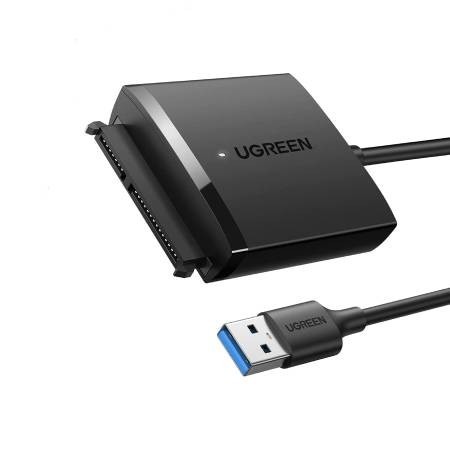 UGREEN ADAPTADOR USB 3.0 A SATA III, ADMITE UASP Y 12TB COMPATIBLE CON DISCO DURO HDD SSD DE 2.5? Y 3.5? CON SUPER SPEED
