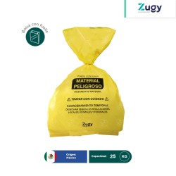 Bolsa para material peligroso amarilla 60×80 cm