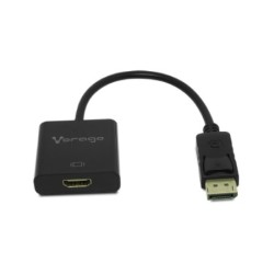 VORAGO ADAPTADOR DISPLAYPORT MACHO – HDMI HEMBRA, NEGRO