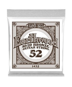 Ernie Ball Cuerda "Earthwood 80/20" 1452(6) para Guitarra Acústica, Calibre 0.052, Bronce