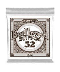 Ernie Ball Cuerda "Earthwood 80/20" 1452(6) para Guitarra Acústica, Calibre 0.052, Bronce