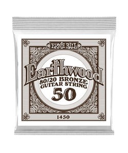 Ernie Ball Cuerda "Earthwood 80/20" 1450(6) para Guitarra Acústica, Calibre 0.050, Bronce
