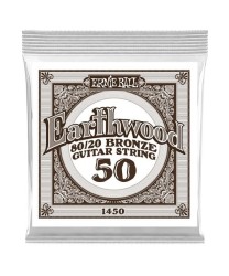 Ernie Ball Cuerda "Earthwood 80/20" 1450(6) para Guitarra Acústica, Calibre 0.050, Bronce