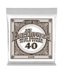 Ernie Ball Cuerda "Earthwood 80/20" 1440(6) para Guitarra Acústica, Calibre 0.040, Bronce