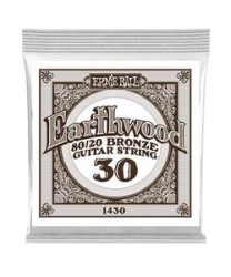 Ernie Ball Cuerda "Earthwood 80/20" 1430(6) para Guitarra Acústica, Calibre 0.030, Bronce
