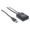 HUB USB 3.0 MANHATTAN SUPERVELOCIDAD 4 PUERTOS C/ADAPTADO...