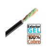 SAXXON OUTPCAT6GCOPEXT- BOBINA DE CABLE UTP CAT6 100% COBRE CON GEL/ 305 METROS/ USO EXTERIOR/ COLOR NEGRO/ CUMPLE CON ESTANDARE
