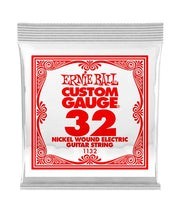 Ernie Ball Cuerda "Custom Gauge" 1132(6) para Guitarra Eléctrica, Calibre 0.032, Nickel