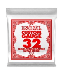 Ernie Ball Cuerda "Custom Gauge" 1132(6) para Guitarra Eléctrica, Calibre 0.032, Nickel