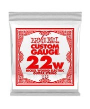 Ernie Ball Cuerda "Custom Gauge" 1122(6) para Guitarra Eléctrica, Calibre 0.022, Nickel