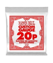 Ernie Ball Cuerda "Custom Gauge" 1020(6) para Guitarra Acústica/Eléctrica, Calibre 0.020, Acero