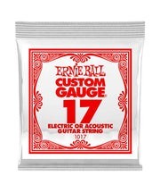 Ernie Ball Cuerda "Custom Gauge" 1017(6) para Guitarra Acústica/Eléctrica, Calibre 0.017, Acero