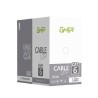 BOBINA DE CABLE MARCA GHIA CAT6 UTP CCA COLOR GRIS 23 AWG UTP 305M 1000FT CERTIFICACIN CE / ROHS, INTERIOR,