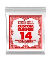 Ernie Ball Cuerda "Custom Gauge" 1014(6) para Guitarra Acústica/Eléctrica, Calibre 0.014, Acero