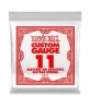 Ernie Ball Cuerda "Custom Gauge" 1011(6) para Guitarra Acústica/Eléctrica, Calibre 0.011, Acero