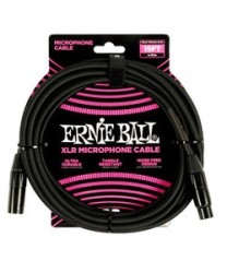 Ernie Ball Cable para Micrófono 4.572 Mts. 6391, Negro XLR Male/Female