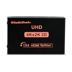 Splitter HDMI 4k RadioShack 4 Canales Negro