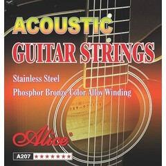 CUERDA 1a .012 PARA GUITARRA ACUSTICA-TEXANA FOSF-BRONCE PAQ 10 ALICE