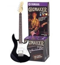 Guitarra Paquete de , amplificador y accesorios, caratula blanca color Negro