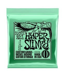 Ernie Ball Encordadura "Hyper Slinky" 2229 Guitarra Eléctrica, Nickel Wound 0.008-0.042
