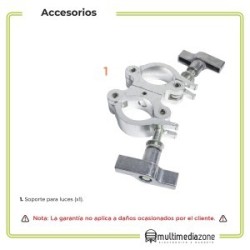 Hamburguesa Doble Clamp Aluminio Tubo 2 Pulg Soporte 300kg