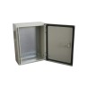 PRECISION GABINETE DE ACERO IP66 PARA EXTERIORES, 30 X 40 X 20CM, HASTA 30KG, GRIS, CON PLACA TRASERA INTERIOR DE METAL Y COMPUE