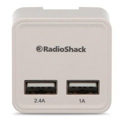 Cargador de Pared RadioShack 2 puertos USB Blanco