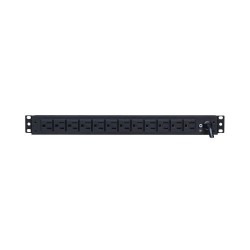 PDU CYBERPOWER BÁSICO PARA DISTRIBUCIÓN DE ENERGÍA, CON 12 TOMAS NEMA 5-15R TRASERAS, 1UR, 15 AMP, 120 VCA, PDU15B12R
