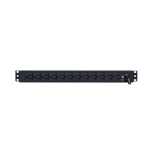 PDU CYBERPOWER BÁSICO PARA DISTRIBUCIÓN DE ENERGÍA, CON 12 TOMAS NEMA 5-15R TRASERAS, 1UR, 15 AMP, 120 VCA, PDU15B12R