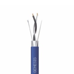 BOBINA DE CABLE DE COMUNICACIÓN GENESIS 3320-2106 BLINDADO 2X22 AWG 305 METROS AZUL INTERIOR CMP CL3P FPLP FT6 PARA CONTROL DE D