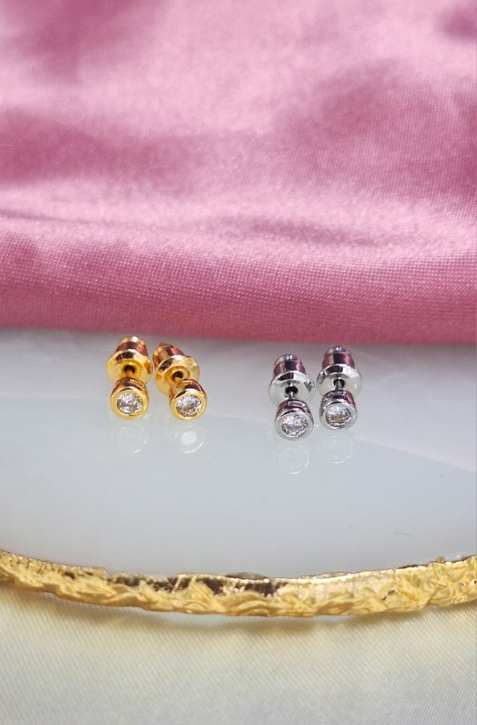 Aretes broquel cristal chico 213