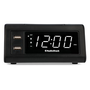 Radio Despertador Digital RadioShack LED 2 puertos USB