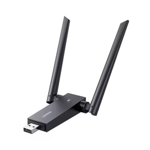 ADAPTADOR UGREEN AC1300 WIFI USB PARA PC, LAPTOP, ANTENAS DE ALTA GANANCIA, DONGLE WIFI DE AMPLIO ALCANCE 5G 2.4G ADAPTADOR DE R