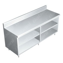Gabinete Abierto a Muro - 1.80 X 0.70 X 0.90   Acero Inoxidable Tipo 304