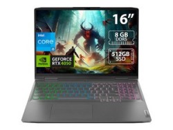 Laptop Gamer Lenovo LOQ 16IRH8: Procesador Intel Core i5 13420H (hasta 4.6 GHz), Memoria de 8GB DDR5, SSD de 512GB, Pantalla de