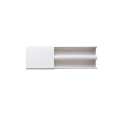 CANALETA BLANCA DOS VÍAS, DE PVC AUTO EXTINGUIBLE, 48 X 16 X TRAMO 2.5M