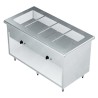 Gabinete en Isla con Baño María Eléctrico - 1.50 X 0.70 X 0.90 Acero Inoxidable Tipo 304
