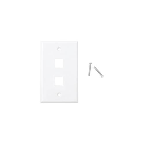 LINKEDPRO PLACA DE PARED RJ-45, 2 PUERTOS, BLANCO, LP-FP-17